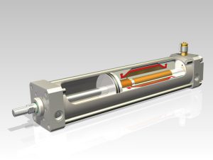 Hydropneumatische krachtcilinder