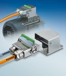 Hybride connector voor aansluiten elektromotoren