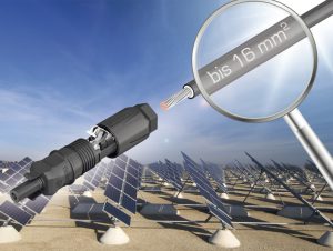 Solarconnector met snelaansluiting