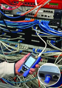 Spraak-, data- en video-kabeltesters