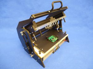 Testadapter met elektrisch aandrukmechaniek