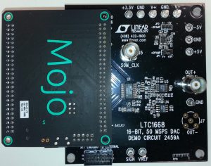 50 Msps 16 bit DAC-demonstratieboard
