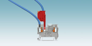 Connector met hendel-push-in-technologie