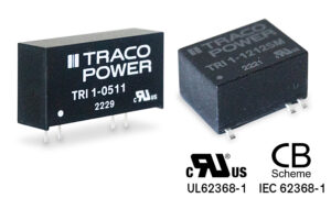 1 W DC/DC-omzetters TRI 1 en TRI 1SM